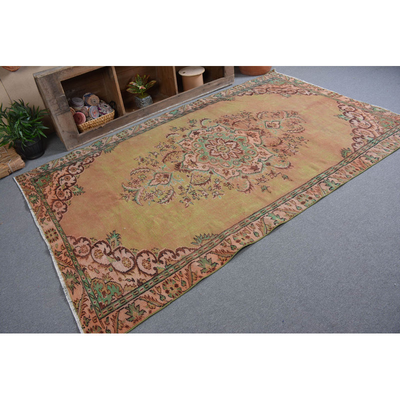 Tapis rétro, tapis de salon, tapis de déclaration, tapis turc, tapis brun tissé à plat, tapis tissés à plat