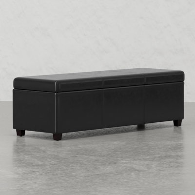 PU Upholstered Storage Ottoman Bench