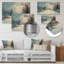 «White Grey Winter route into forest III - Winter Landscape», art mural sur toile-590720951-590720946