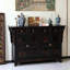 Armoire d'entrée Mid-Century noire patinée