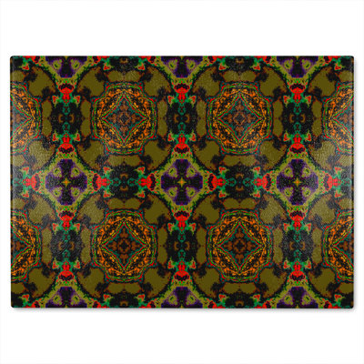 Pakistan Mosaic Paint Glass Chopping Board