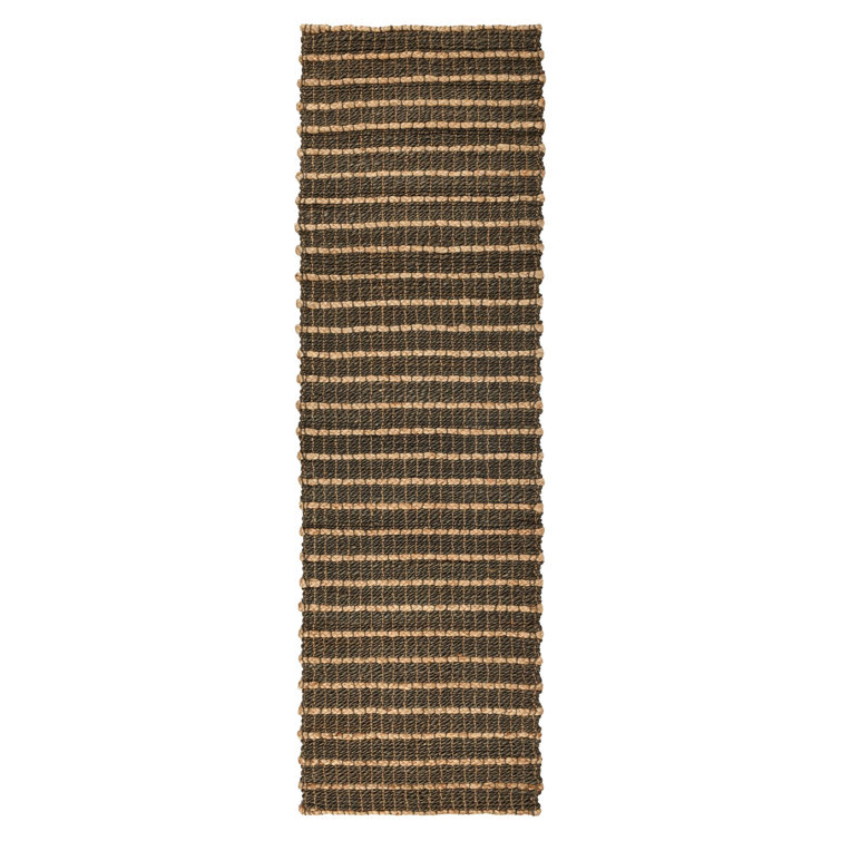 Alysa Jute / Sisal Striped Area Rug in Black