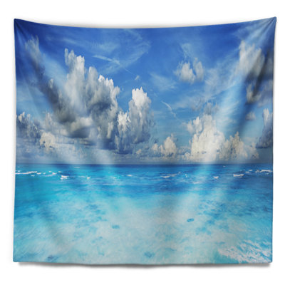 Tapisserie de paysage marin et bleu ciel