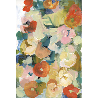 «Country Flowers II» par Jodi Fuchs - peinture sur toile tendue
