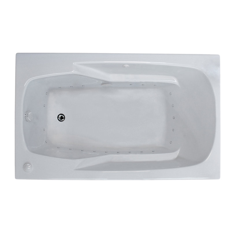 Anguilla 58.5'' x 35.5'' Air Acrylic Bathtub, Left