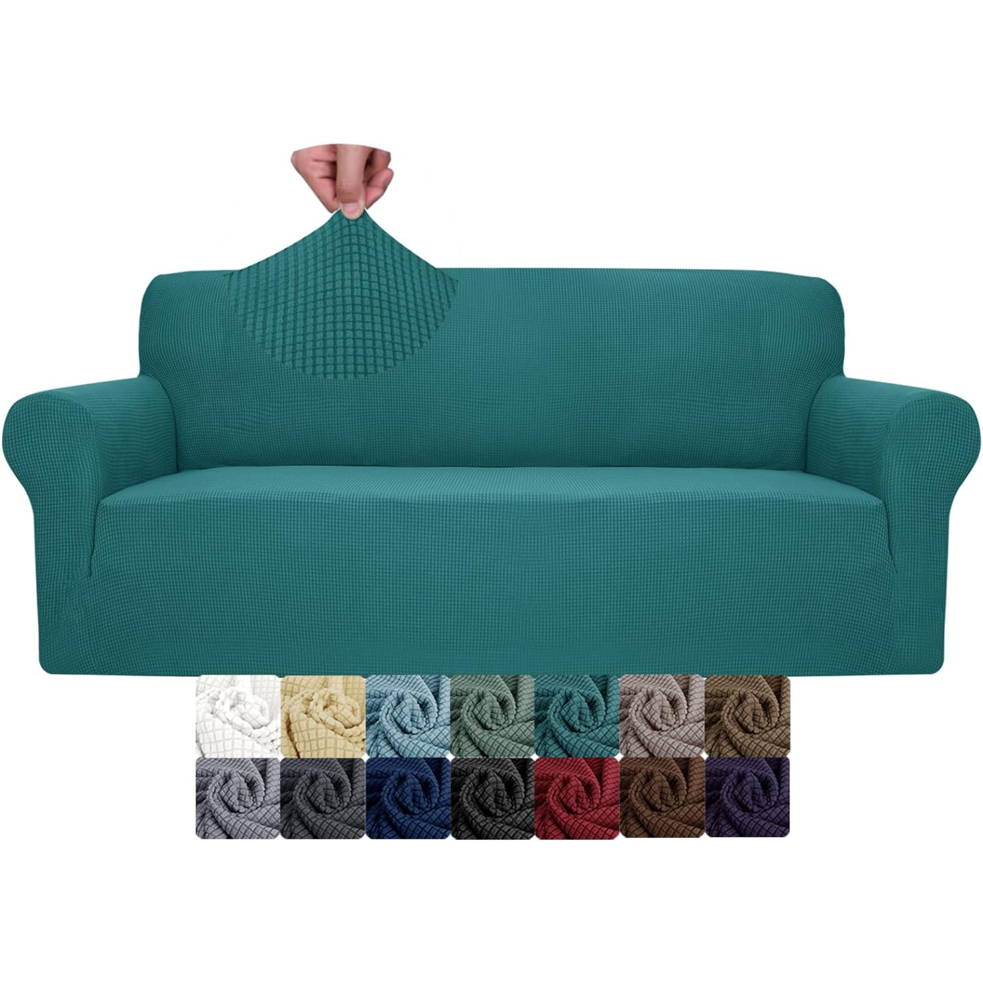 Latitude Run® High Stretch Couch Covers For 3 Cushion Couch 1-Piece ...