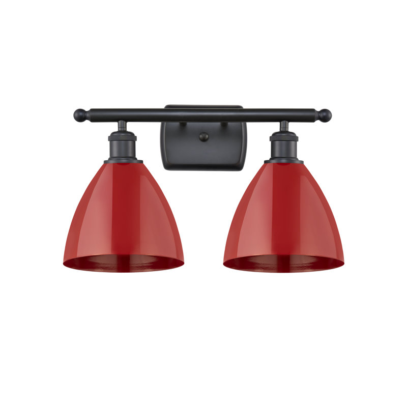 Amylee 2 - Light Dimmable Vanity Light, Red, Matte Black