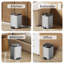 Poubelle de salle de bain 1,6 gallon, poubelle en acier inoxydable à fermeture en douceur avec ouverture carrée large et doublure intérieure amovible, pour la cuisine, la salle de bain, la chambre à coucher, le bureau personnel (argent)-128854860