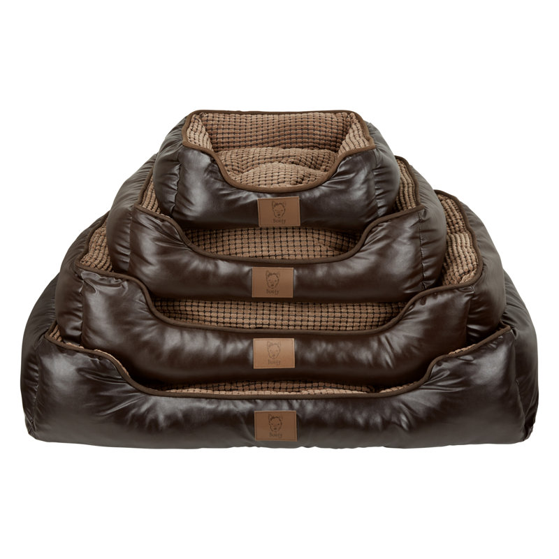 Bessie Faux Leather Pet Bed, Small (50cm W x 40cm D x 20cm H)