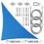 Voile d'ombrage triangulaire Amgo avec trousse de quincaillerie et corde 200 g / m², blocage UV 95%-111679609-111679610