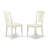 5 Piece Dinette Set for 4 Includes a Square Dining Room Table and 4 Dining Chairs, Linen White