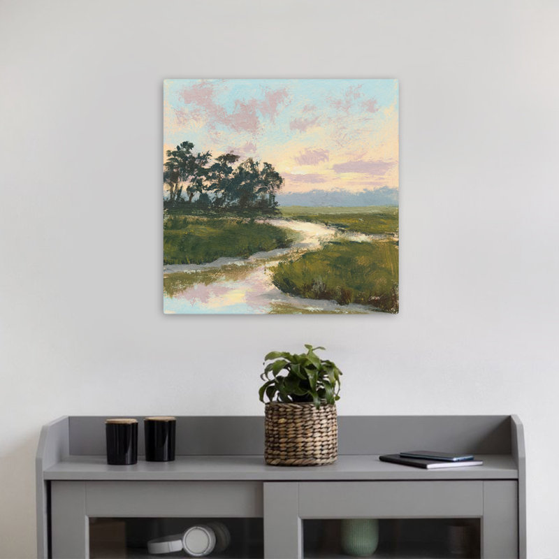 Winding Marsh Creek, art contemporain, H 18 po x l 18 po