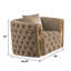 Fauteuil en velours 43,6 po Doruk-1865372721