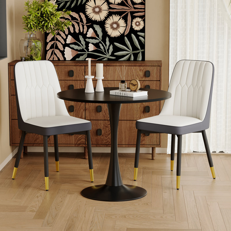 Ensemble de table de salle à manger moderne Vesta, Noir