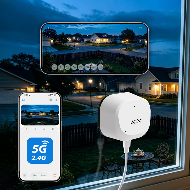 Smart Window Security Cameras With AI Motion Detection, 2K Full Color Night Vision, Emergency Alarm & Cloud Storage