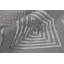 Metro-Velvet Geometric Area Rug in Gray/Ivory