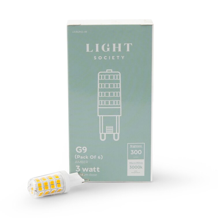 Light Society 30 Watt Equivalent G9 G9/Bi-pin Dimmable 3000K LED Bulb