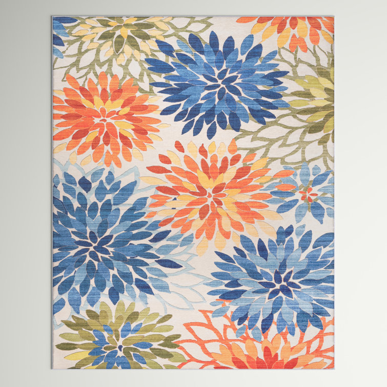 Machine Washable Indoor/ Outdoor Whimsy Floral Chantille Rug - On Sale -  Bed Bath & Beyond - 38426505