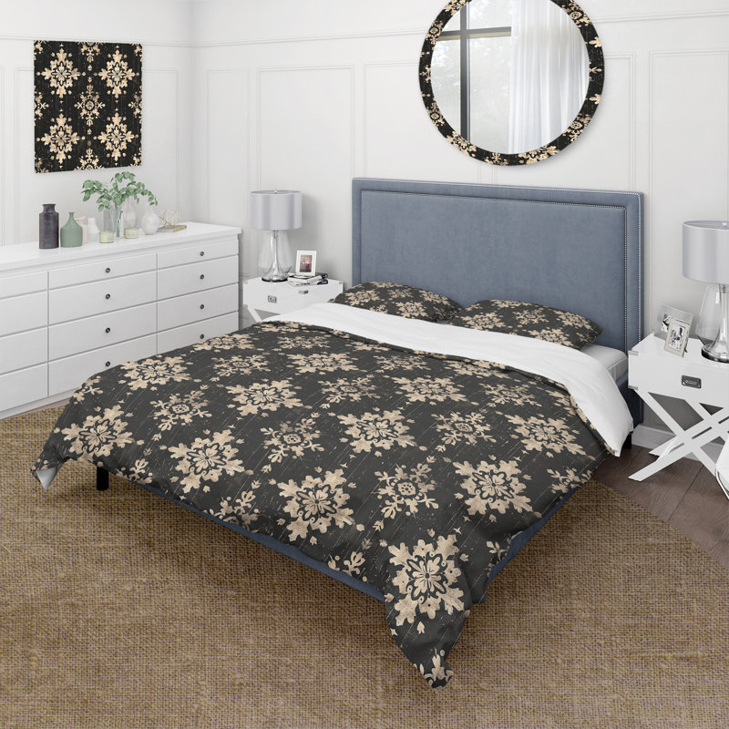 Ensemble de housse de couette Black Rustic Elegance I - Country, Housse de couette très grand + 2 taies décorativ