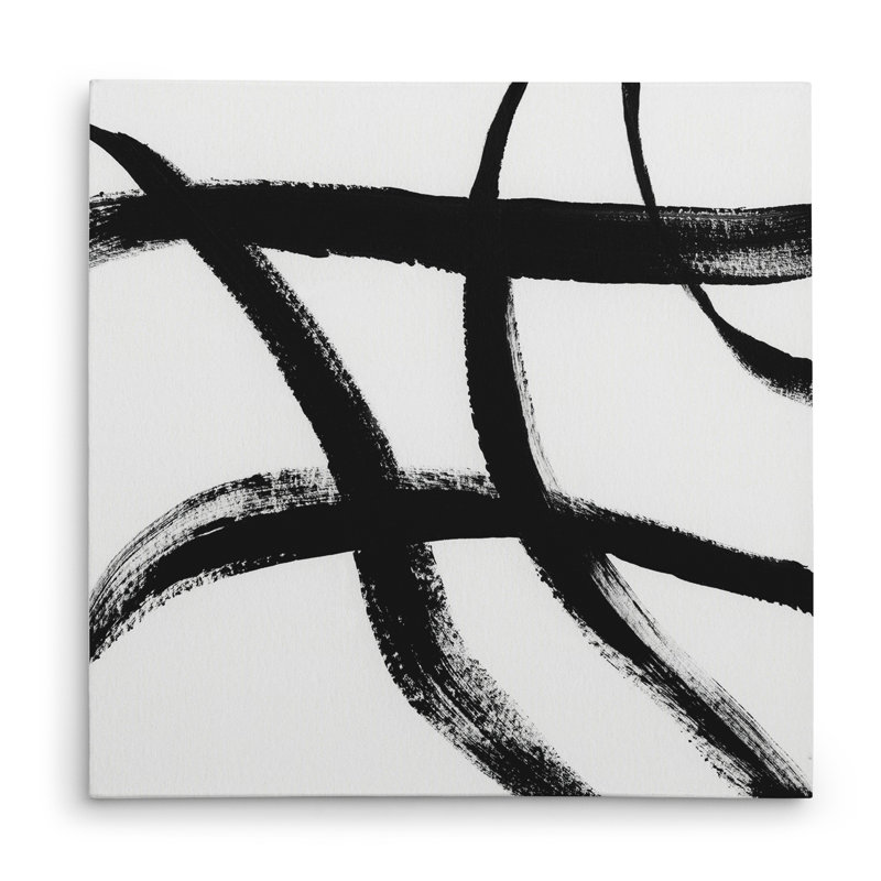 Gestural Marks II - reproduction d'art, H 16 po x l 16 po x P 1,5 po, Toile tendue