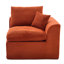 Canapé moderne en nuage avec flexibilité modulaire à 2 modules, revêtement en velours côtelé orange, rembourrage en mousse haute densité, housses de coussin amovibles, siège incurvé confortable pour le salon et les appartements, moelleux