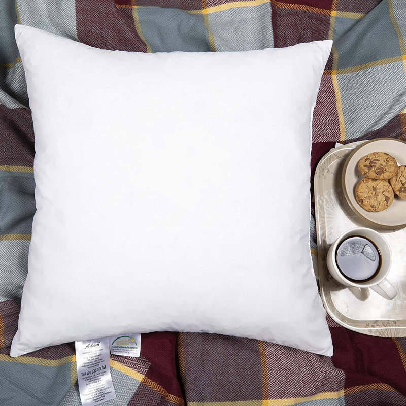 Westbourne White Square Throw Cushion Pad, 45.7cm H x 45.7cm W x 10cm D