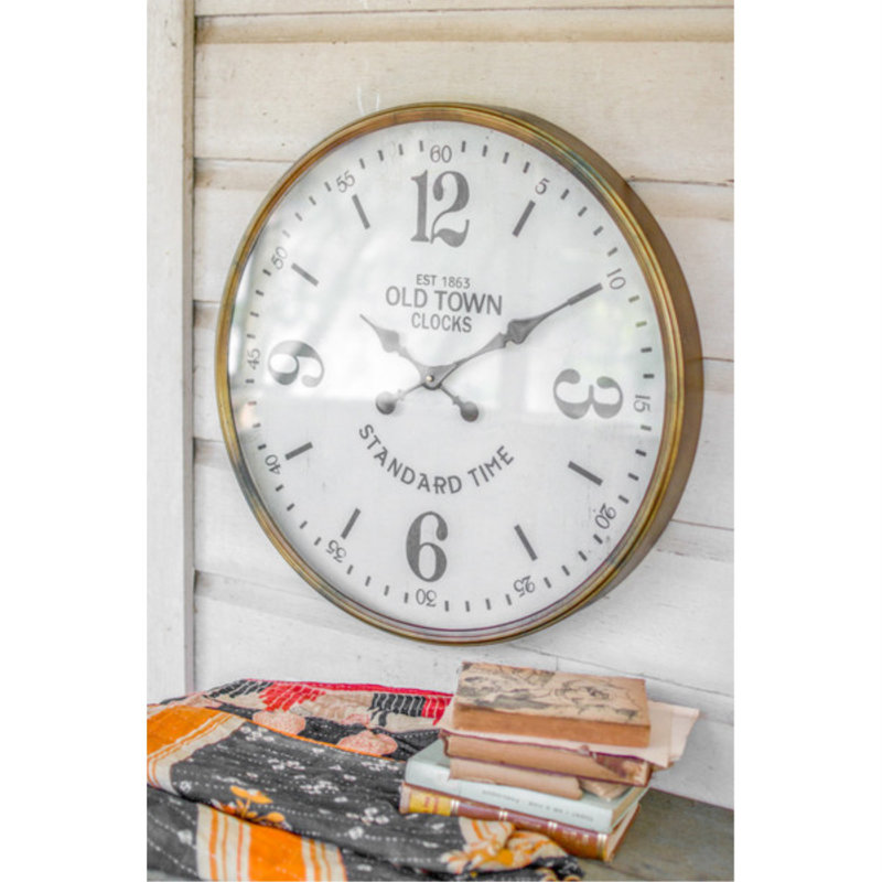  Horloge murale industrielle 23,5 po