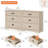 Laziza  Farmhouse 6 Drawers Dresser For Bedroom, 62 Inch 2 In 1 Double Dresser With Small Chest Of Drawers,Mid Century Modern Wooden Closet Storage Organizer For Living Room, Hallway-312800216