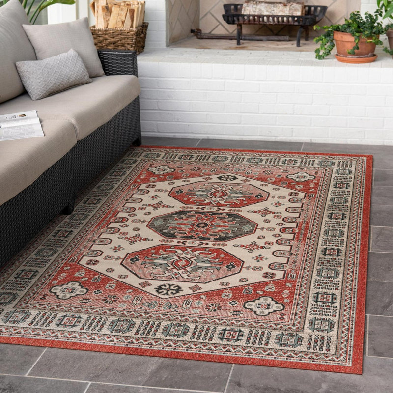 Tapis intérieur / extérieur traditionnel, Rectangle 9 pi x 12 pi