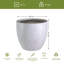 Concrete Effect Round Planter, Frostproof Outdoor Plant Pot, Round Garden Planter with Drainage Holes-39260671-39260877