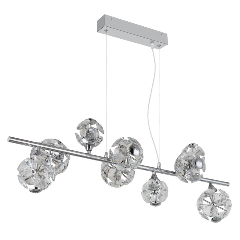 Allianna 1 - Light LED Geometric Pendant, Chrome