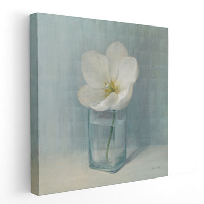 Simple tulipe blanche - reproduction d'art sur toile