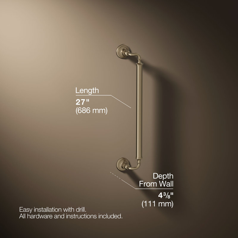Artifacts Grab Bar, 24"W, Vibrant Brushed Bronze