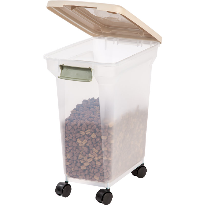 IRIS Food Storage Container, Almond, 28 Qt