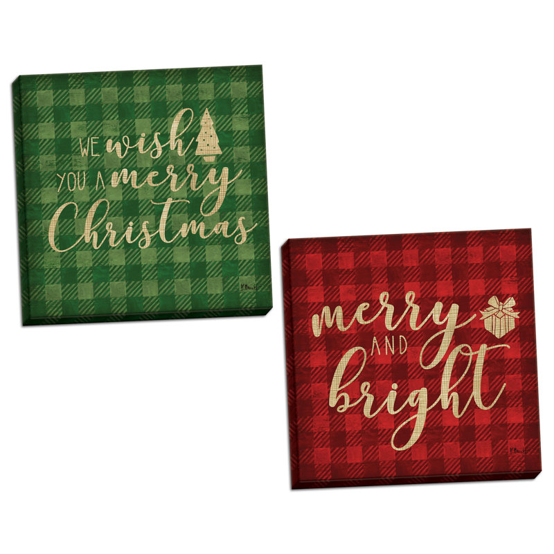 «Holiday Inspiration III & IV» par Paul Brent - ensemble de 2 impressions, H 12 po x l 12 po x P 0,75 po, Toile tendue