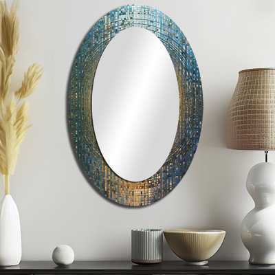 Miroir décoratif rétro sur fond métallique