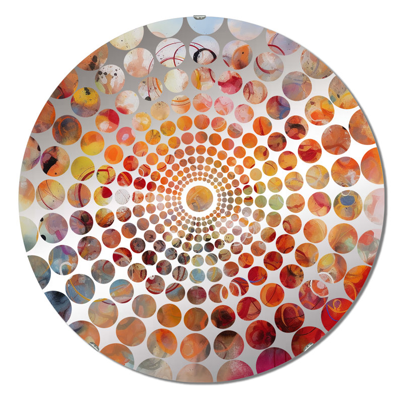 Jhaban - Miroir décoratif à cercles concentriques, 23,6 po x 23,6 po