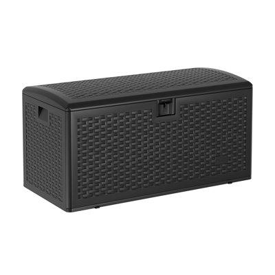 120 Gallon Lockable Large Deck Box for Yard Indoor Tools Toys Storage
