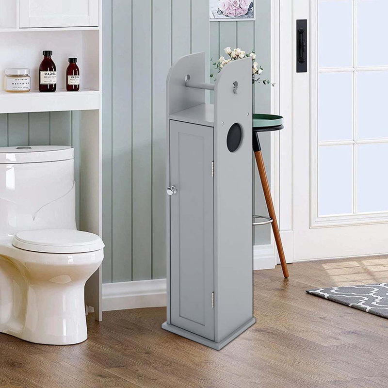 Rosas Free Standing Toilet Paper Holder, Grey