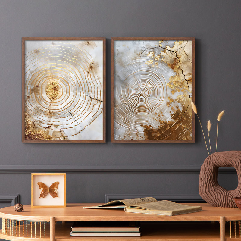 Série ABSTRACT CLxxxi - reproduction encadrée de qualité supérieure - prête à être accrochée - aucun clou requis - aucun clou requis