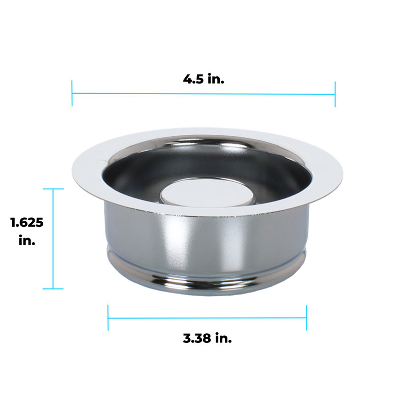 Bride d'évacuation de cuisine avec bouchon, Chrome poli