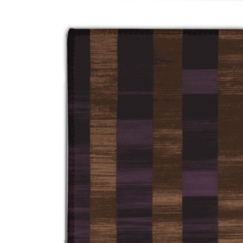 Tapis d'intérieur et d'extérieur à carreaux brun, Rectangulaire 2 pi x 3 pi