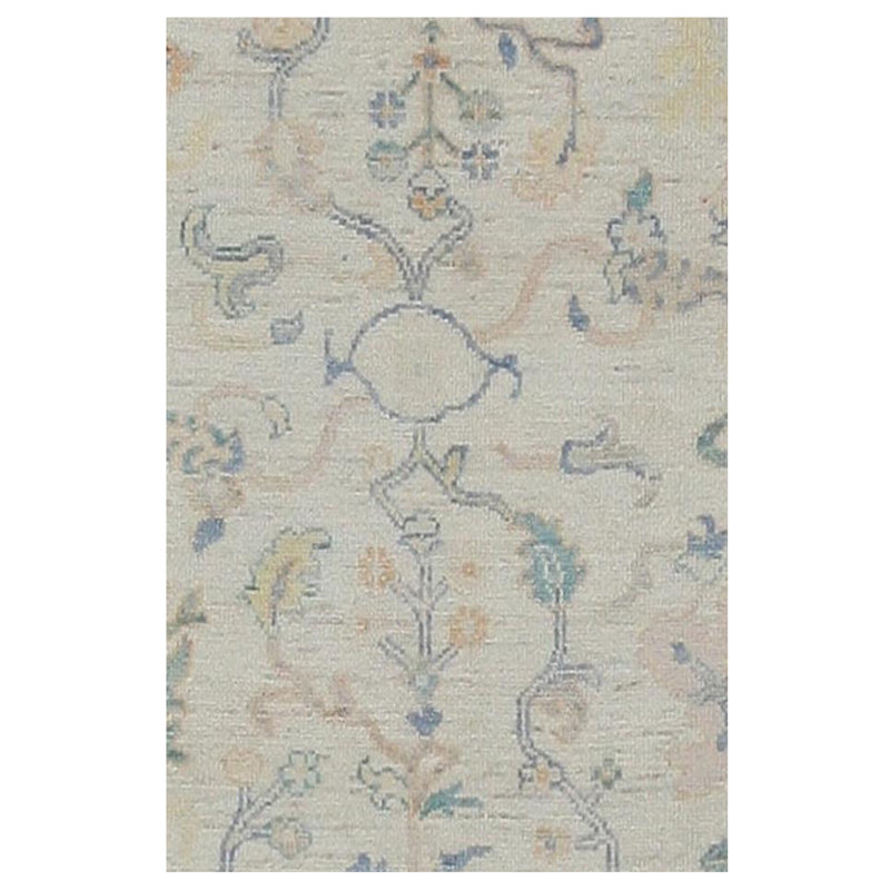Pacific Ushak Wool Weft 8x10 Lime / Multi Transitional Hand Knotted Rug