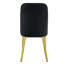 8 chaises de salle à manger, matériau en polyuréthane noir, pieds en métal, coussin de siège rembourré en éponge de conception moderne, pieds-722600926-722600922-722600925