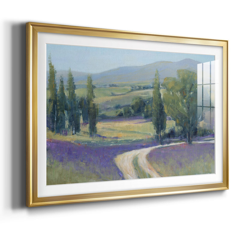 Lavande Meadow II, Image dorée encadrée sur papier, H 15 po x l 21 po x P 1,5 po