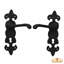 Grand ensemble d'entrée en fer noir avec porte levier levier Black Hardware