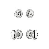 Nostalgic Warehouse Classic Rosette Entry Set with Homestead Knob