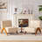 Upholstered Accent Chair with Wooden Legs-204001010