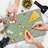 Ambesonne Turtle Cutting Board Large Size Hand Drawn Happy Turtles Multicolor