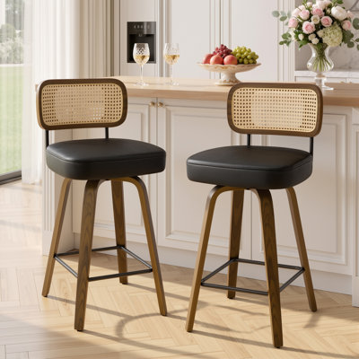Lucania Swivel Upholstered Counter & Bar Stool